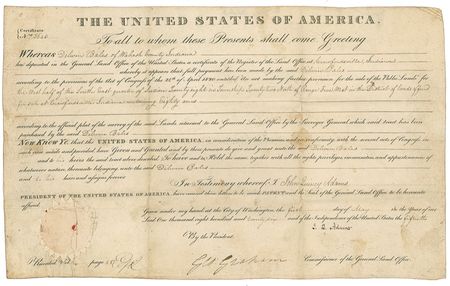 Lot #3 John Quincy Adams Signed Document