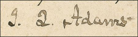 Lot #3 John Quincy Adams Signed Document - Image 2
