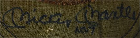 Lot #1187 Mickey Mantle: Mantle signature acquired by a bat boy - Image 2