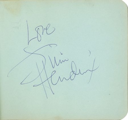 Lot #767 Jimi Hendrix: Hendrix signs in the fall of ?68, complete with candid photo - Image 1