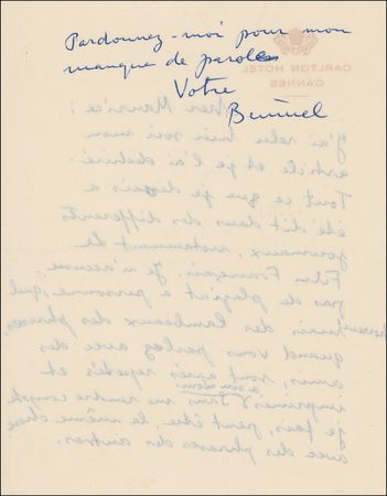Lot #843 Luis Bunuel: Scarce offering from avant-garde director Bunuel - Image 2