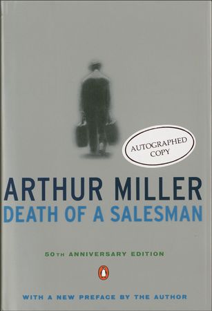 Lot #601 Arthur Miller: Signing an anniversary edition of Death of a Salesman - Image 2