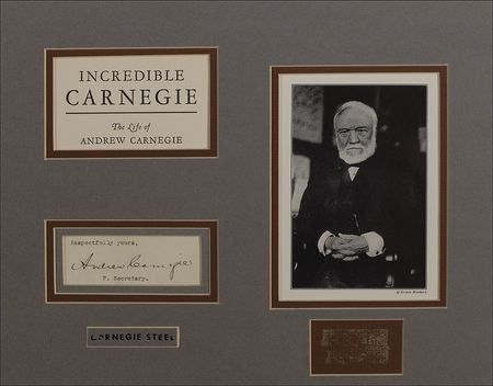 Lot #159 Andrew Carnegie Signature - Image 1