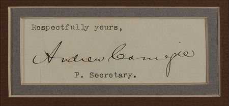 Lot #159 Andrew Carnegie Signature - Image 2