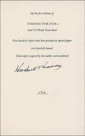 Lot #54 Herbert Hoover Book - Image 1