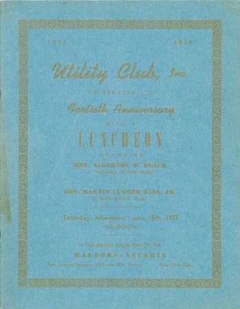 Lot #310 Martin Luther King, Jr: King signs an awards program early in his crusade for civil rights - Image 2