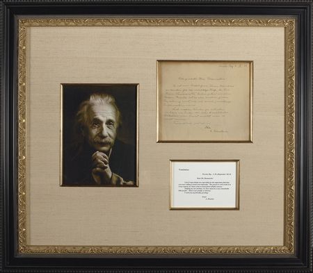 Lot #262 Albert Einstein: Barreling toward WWII, Einstein notes that ?Judging by our enemies, we Jews must be a very remarkable little people? - Image 1