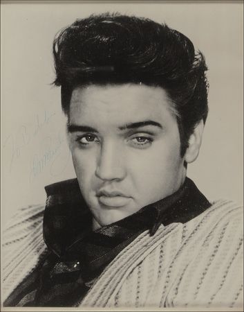 Lot #809 Elvis Presley: A smoldering pose, signed for a fan club president after a “delirious” meeting - Image 2