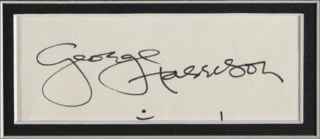 Lot #730 Beatles: McCartney and Harrison Signatures - Image 3