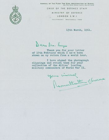 Lot #401 Mountbatten of Burma Group Lot - Image 1