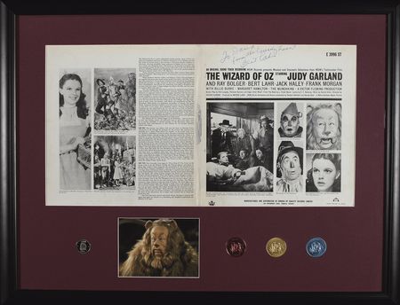 Lot #1063 Wizard of Oz: Bert Lahr: Oz soundtrack signed by the ?Cowardly Lion,? originally acquired by Hollywood historian Tony Thomas - Image 1