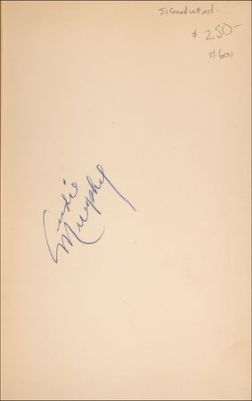 Lot #991 Audie Murphy: War hero?turned-western star signs his story - Image 1