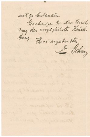 Lot #356 Emil Adolf von Behring Handwritten Letter Signed - Image 2