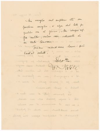 Lot #517 Umberto Nobile Handwritten Letter Signed - Image 2