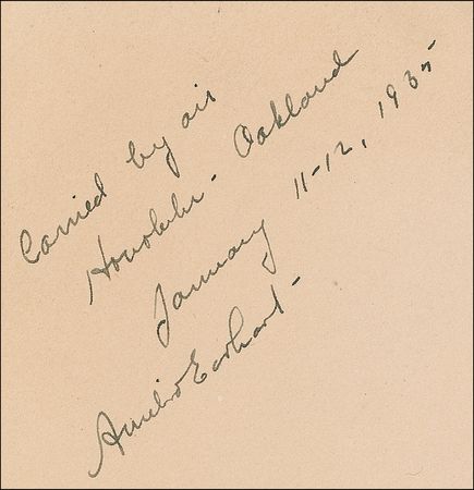 Lot #480 Amelia Earhart: Air-mail cover carried by Earhart from Hawaii to Oakland - Image 2