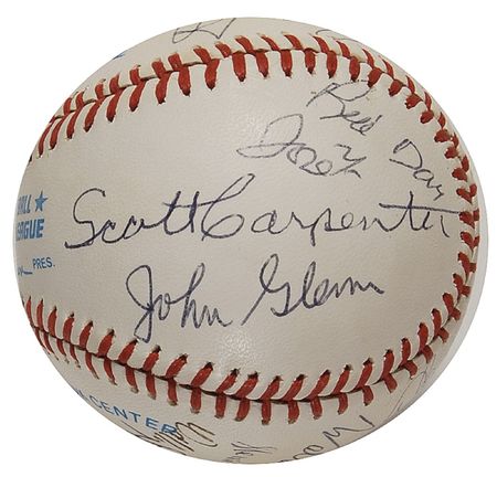 Lot #504 Mercury Astronauts: Mercury astronauts baseball - Image 2