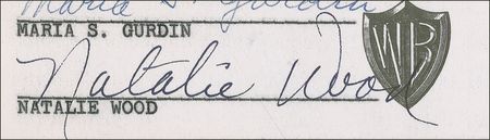 Lot #1066 Natalie Wood: Nineteen year old Natalie signs a promissory note with Warner Bros. - Image 2