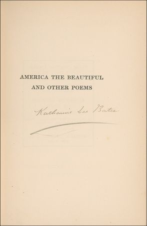 Lot #555 Katherine Lee Bates: Bates signs her works and sends a Christmas poem - Image 1