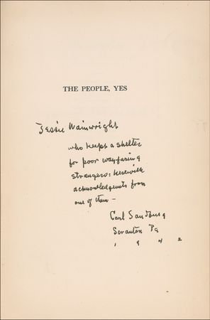 Lot #629 Carl Sandburg - Image 1