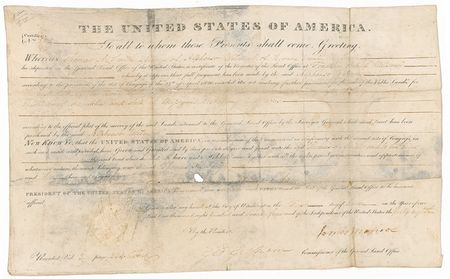 Lot #101 James Monroe Signed Document - Image 1