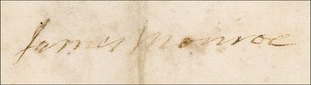 Lot #101 James Monroe Signed Document - Image 2