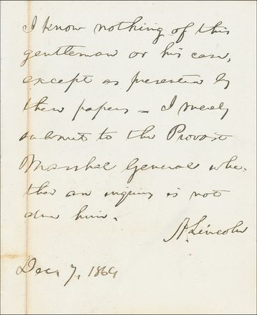 Lot #89 Abraham Lincoln - Image 1