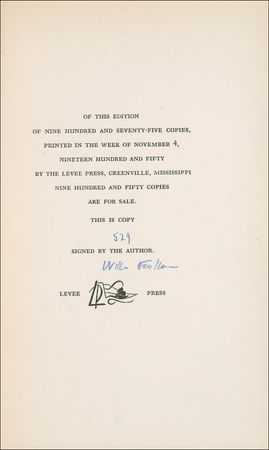 Lot #578 William Faulkner: Faulkner signs Notes on a Horse Thief - Image 1