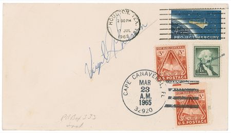 Lot #435 Apollo 1: A trio of postal covers from the doomed Apollo 1 crew - Image 1
