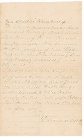 Lot #418 James Barbour Terrill: An extremely rare letter by the Confederate half of the divided Terrill brothers: “Should the attack be made by Gen. Grant…it will surpass in size anything which the army of Northern VA has ever participated” - Image 3