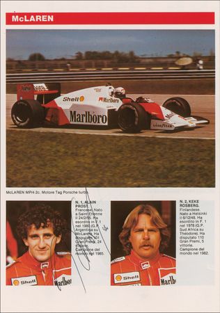 Lot #1086 Auto Racing: Italian Grand Prix: Four champions sign a 1986 Italian Grand Prix program including Senna and Mansell - Image 1