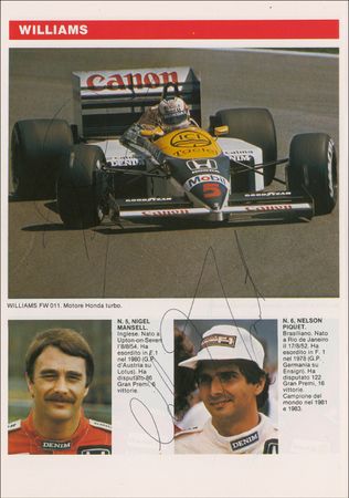 Lot #1086 Auto Racing: Italian Grand Prix: Four champions sign a 1986 Italian Grand Prix program including Senna and Mansell - Image 2