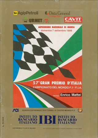 Lot #1086 Auto Racing: Italian Grand Prix: Four champions sign a 1986 Italian Grand Prix program including Senna and Mansell - Image 4