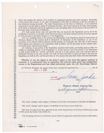Lot #754 Sam Cooke: Tragic soul legend signs with William Morris - Image 2