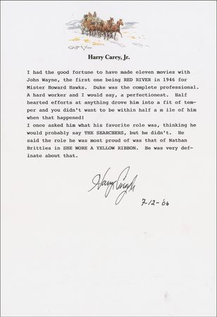 Lot #1049 John Wayne: The Duke signs on for his favorite role: She Wore a Yellow Ribbon - Image 3