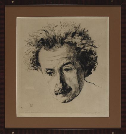 Lot #261 Albert Einstein: Shockingly realistic Einstein signed print - Image 1