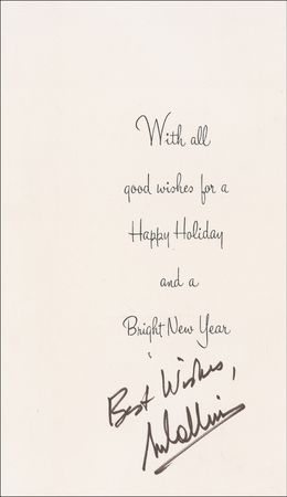 Lot #474 Michael Collins Christmas Card - Image 1