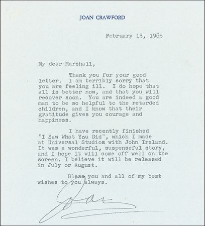 Lot #894 Joan Crawford Letter and Photograph - Image 2