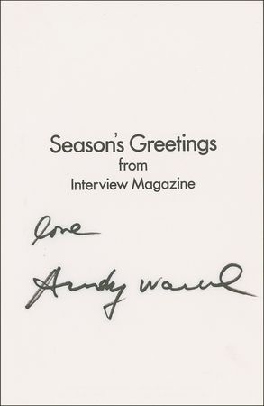 Lot #648 Andy Warhol Christmas Card - Image 2