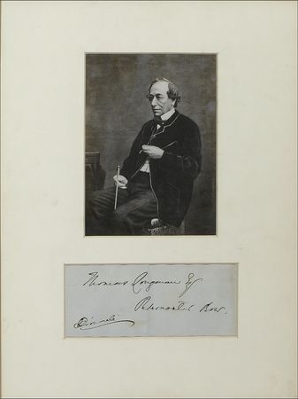 Lot #246 Benjamin Disraeli Envelope Panel - Image 1
