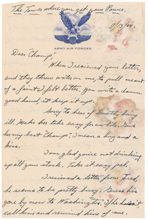 Lot #1097 Max Baer: High and low times for Baer: A collection of twenty letters from Baer to a Denver saloon owner who kept him financially afloat during his final years - Image 1