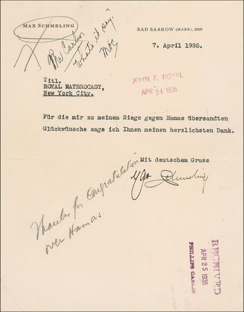 Lot #1311 Max Schmeling and Anny Ondra Signed Photograph - Image 1