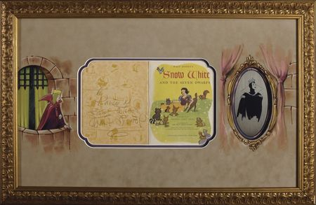 Lot #662 Walt Disney: Elaborately-displayed signed Snow White book - Image 1