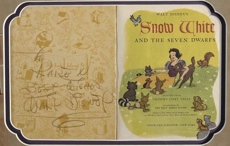 Lot #662 Walt Disney: Elaborately-displayed signed Snow White book - Image 2