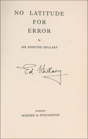 Lot #295 Edmund Hillary - Image 1