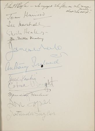 Lot #868 Brian Aherne?s Guest Book: A veritable Who?s Who of Hollywood - Image 3