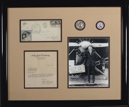Lot #499 Charles Lindbergh: Lindbergh letter and flight-flown envelope - Image 1