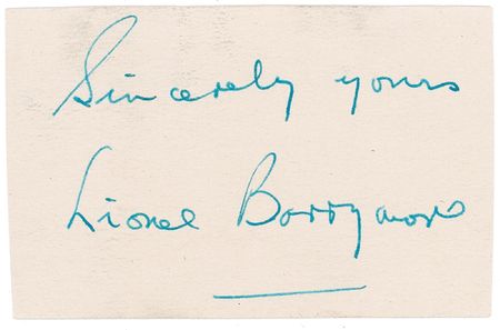 Lot #874 Lionel and Ethel Barrymore Signatures - Image 1