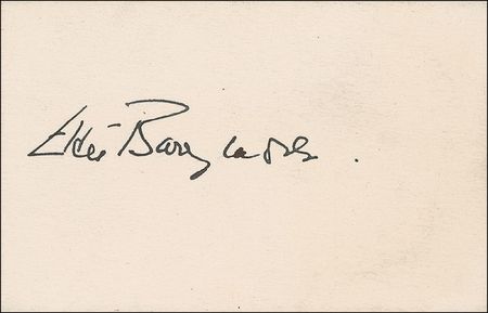 Lot #874 Lionel and Ethel Barrymore Signatures - Image 2