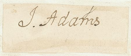 Lot #4 John Adams: Crisp signature of the second