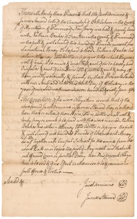 Lot #237 Declaration of Independence: Richard Stockton Signed Document - Image 2